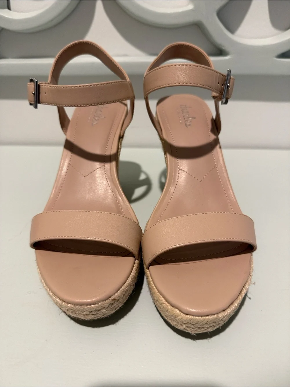 Charles By Charles David Nude Espadrille Wedge Sandals